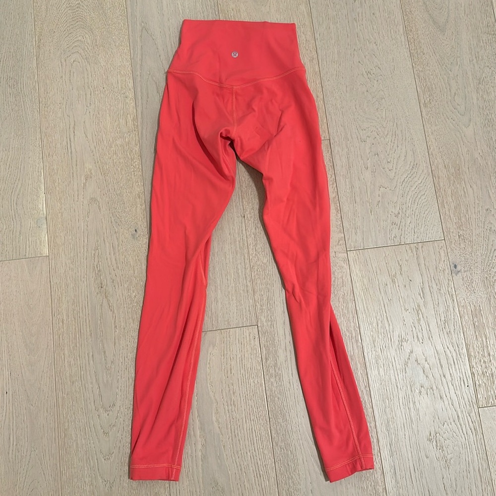 Lululemon Size 2 Align Pale Raspberry 28” Leggings - image 1